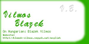 vilmos blazek business card